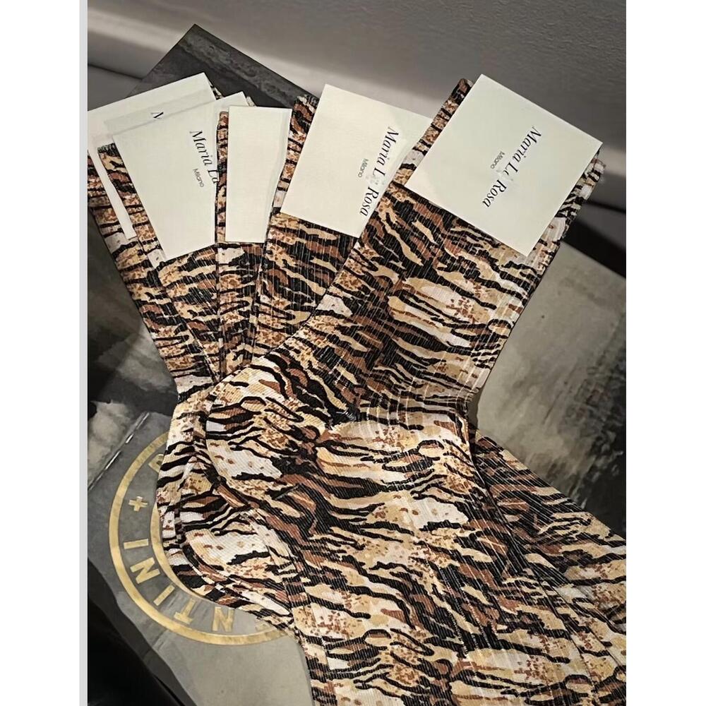 NEW MARIA LA ROSA tigress socks in gold